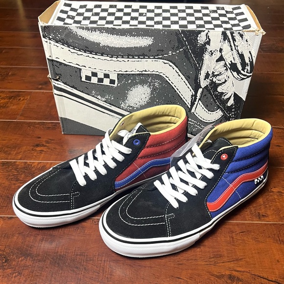 Vans Other - VANS New! Men’s Shoes Skate Grosso Mid University Red Blue Size 11.5
